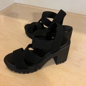 Madden Girl Black Platform Sandals